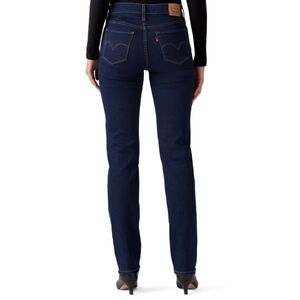 314 Levi's Women's Straight Leg Jeans in Dark Blue Denim